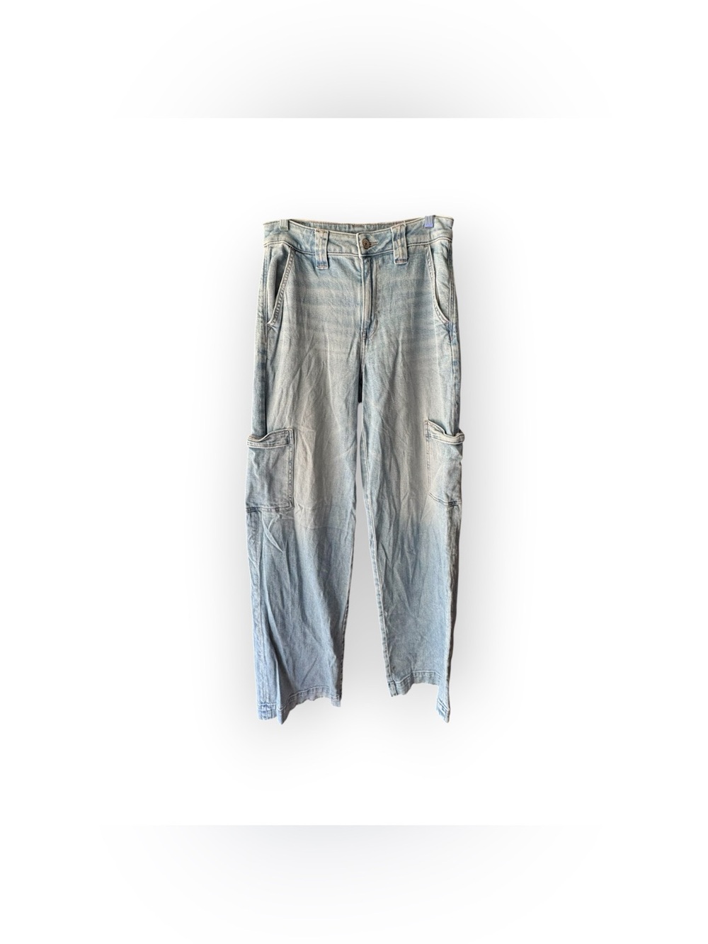 American Eagle Outfitters Light Wash Wide Leg Flare Jeans - Picture 2 of 6